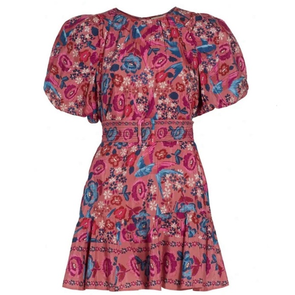 FARM Rio Dresses & Skirts - $210 FARM RIO Blush Floral Birds Mini Dress